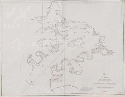Plan of the Entrance of the Port of Bucarelli on the North West Coast of America